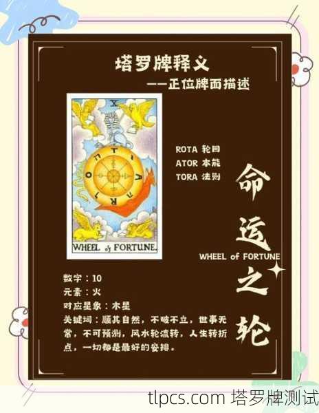 塔罗牌手摇命运之轮，解读生命的起伏与转机