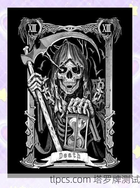 玫瑰骷髅塔罗牌，死亡与重生的神秘象征