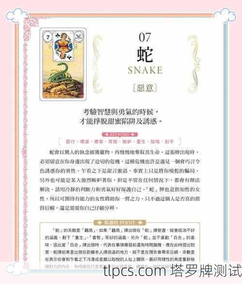 塔罗牌中的蛇牌象征与深层解读