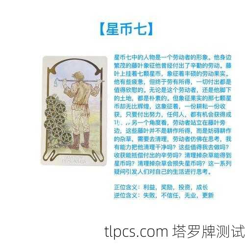 金币七塔罗牌中国,一张牌看透你的耕耘与收获
