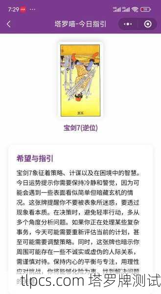 塔罗牌智慧探秘,深入解读宝剑七正位的诡谲与启示