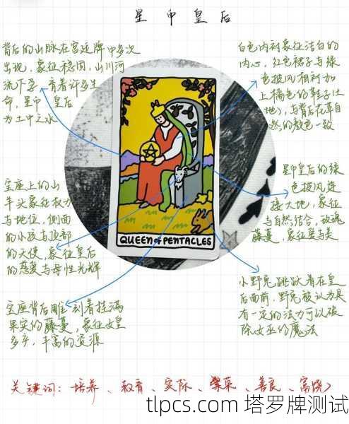 星币王后,塔罗牌中的丰饶守护者与中国智慧的交融