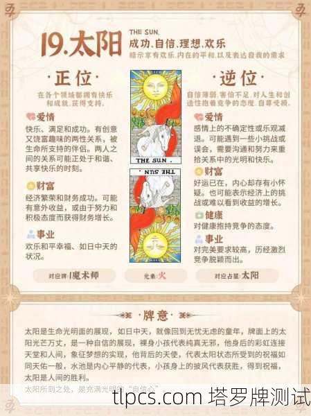 韦特塔罗牌太阳，穿透迷雾的生命之光