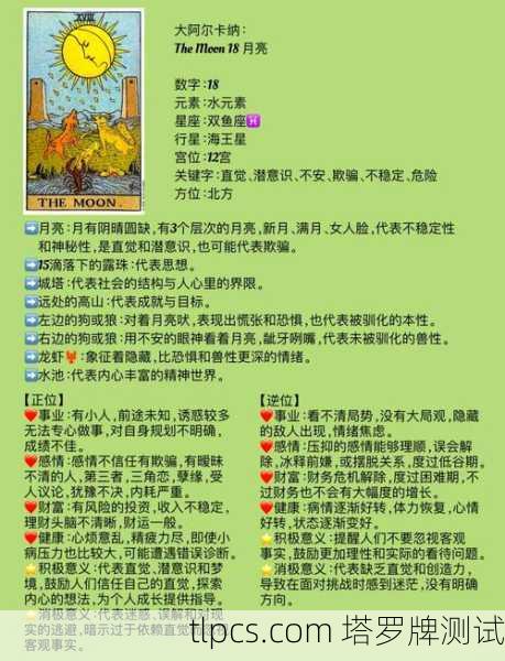 塔罗牌月亮结果,潜意识的迷雾与内在恐惧的启示